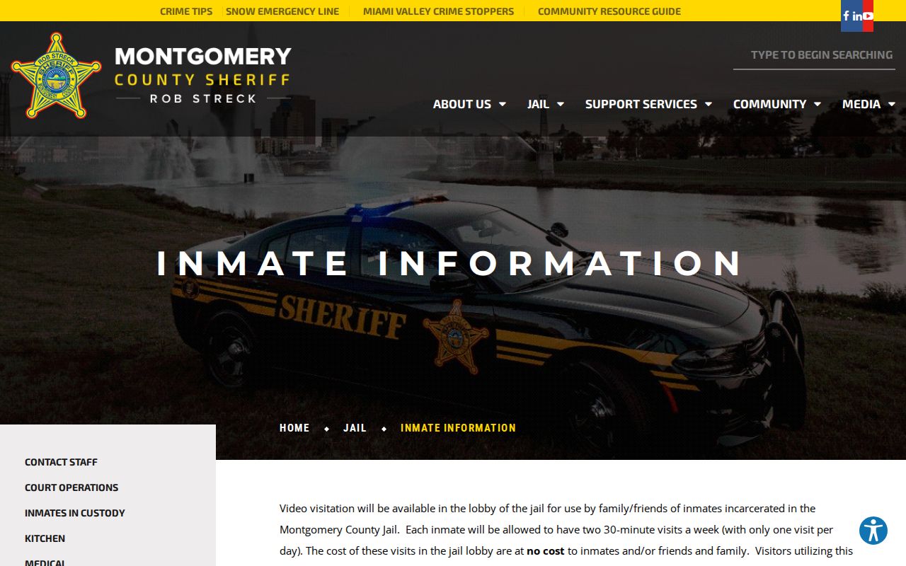 Montgomery County inmate bond and post-release information